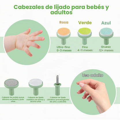 Cortaúñas Eléctrico para Bebé con Seguridad Anti-Cortes